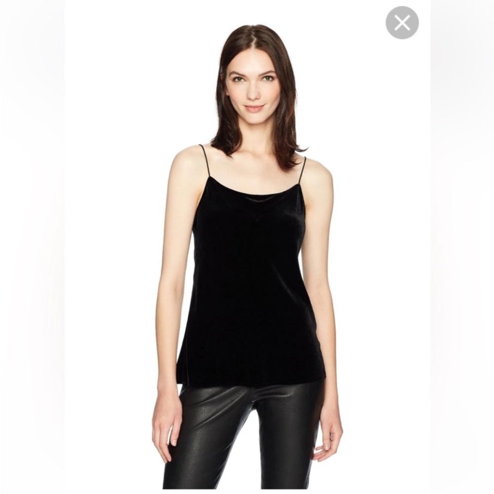 Vince Black Velvet Camisole Top